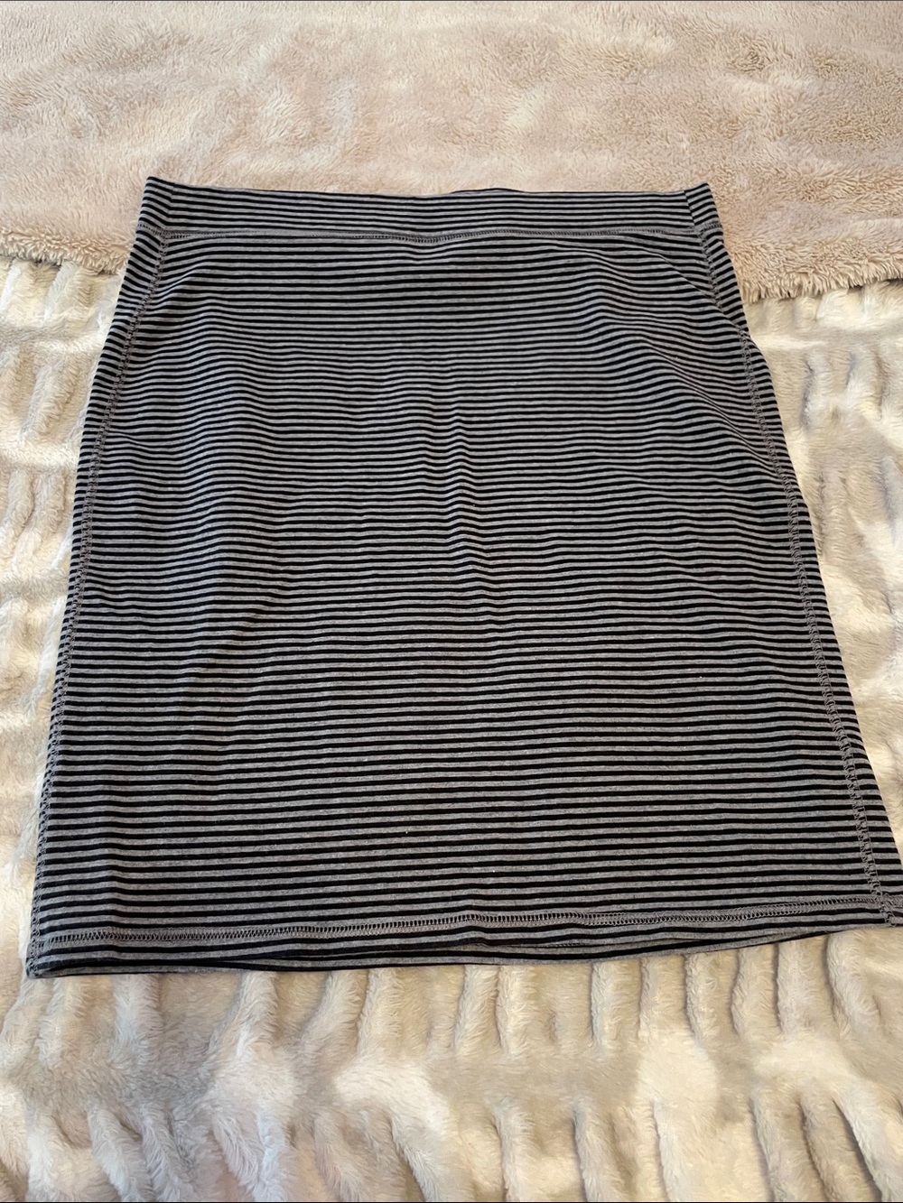 Soft Striped Pencil Skirt
